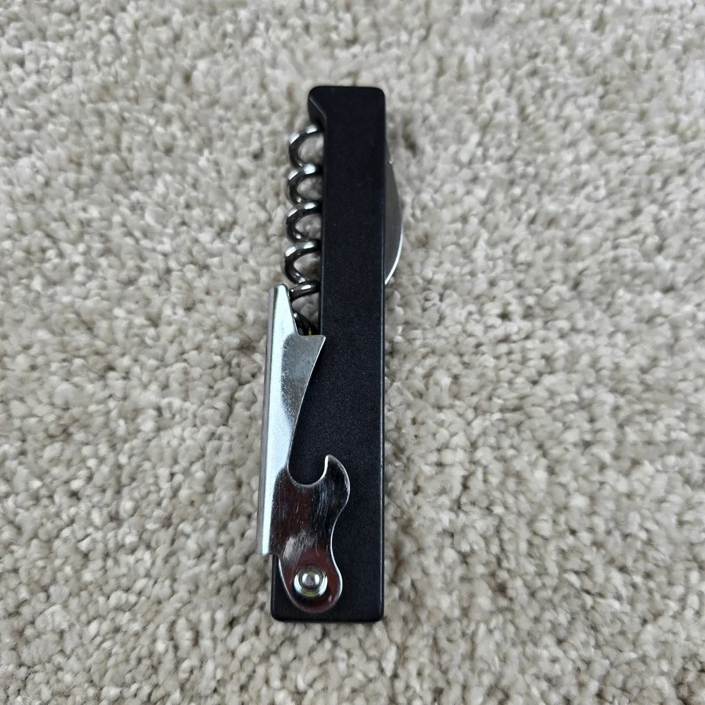Salute Wine Opener Black Waiters‎ Corkscrew Bottle Opener Foil Cutter Multi-Tool